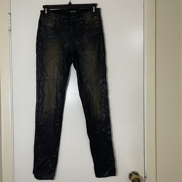 J brand super skinny diff gold sheen dark wash high rise jeans size US 26 - Picture 1 of 6